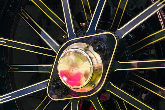 traction engine wheel detail