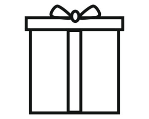 simple drawing vector, gift box
