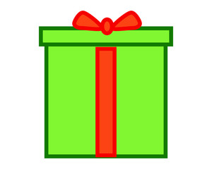 simple drawing vector, gift box