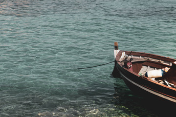 Fototapeta na wymiar Dettaglio barca mare