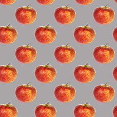 seamless pattern - background of red apples
