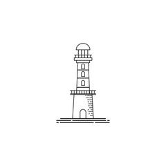 Light house logo design vector template