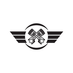 Motor club logo design vector template