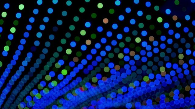 Many color colorful Christmas garlands sparkle blink glow, change color, blurr