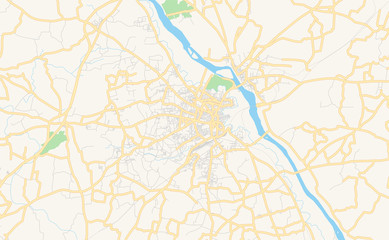 Printable street map of Erode, India