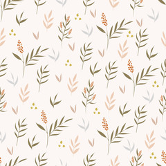 Botanical seamless pattern. Floral background