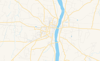 Printable street map of Gaya, India