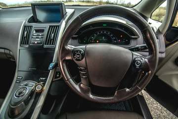 Photo of the dashboard in the car