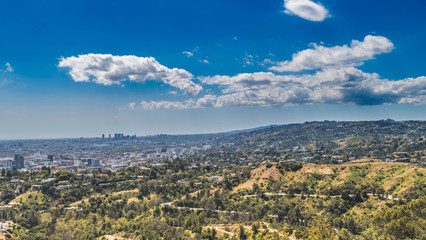Beautiful view over Los Angeles California