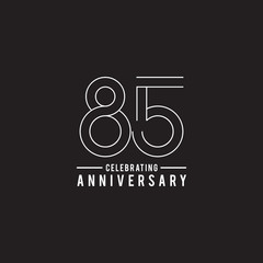 Obraz premium 85th years celebrating anniversary emblem logo design