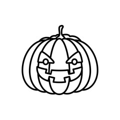 halloween pumpkin traditional isolated icon vector illustration design