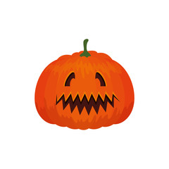 halloween pumpkin traditional isolated icon vector illustration design