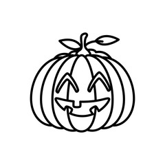 halloween pumpkin traditional isolated icon vector illustration design
