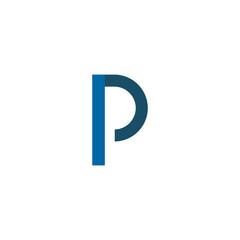 P letter initial logo design vector template