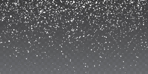 Obraz premium Christmas snow. Falling snowflakes on transparent background. Snowfall. Vector illustration