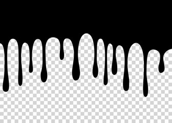 Paint flows. Current paint, stains. Vector illustration. Isolated on white background