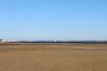 Marée basse plage La Hume