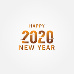 Happy New Year 2020 Vector Design Template