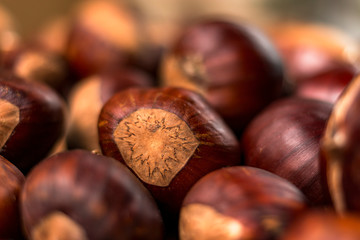 sweet chestnuts background