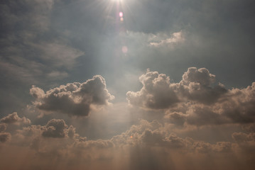 Dramatic sky with stormy clouds, Beautiful cloudy sky.
