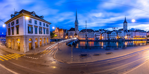 Fototapeta na wymiar Zurich, largest city in Switzerland
