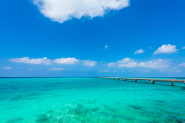 宮古島の海　Beautiful beach in Miyakojima Island, Okinawa.