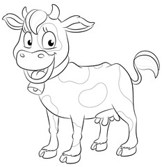 Niedliche Kuh - Vektor Illustration
