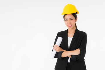 women standing isolated on white background