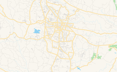 Printable street map of Tasikmalaya, Indonesia