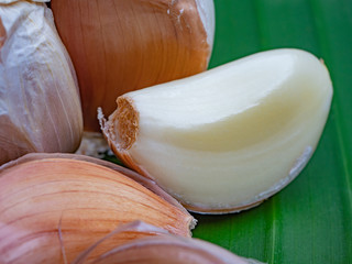 garlic has a spicy flavor. But has properties in treating certain diseases