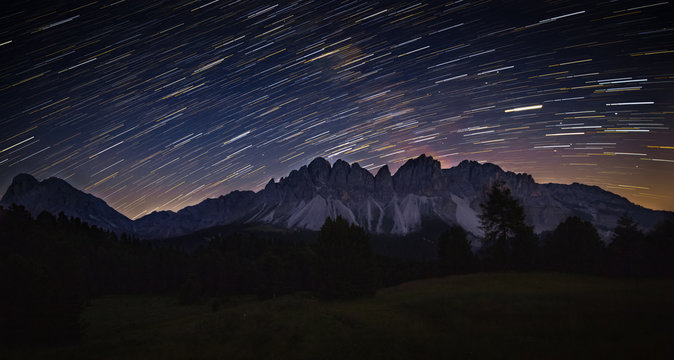 Startrail Dolomiten
