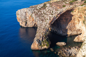 Blue Grotto, Malta. Aerial view
