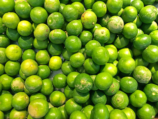 Fresh limes in shelf for sell.