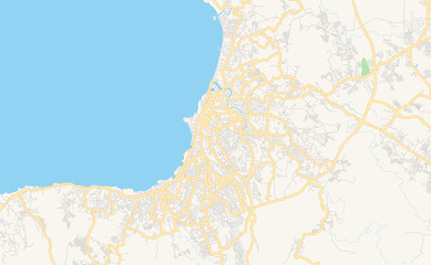 Obraz premium Mapa ulic do wydrukowania w Manado, Indonezja