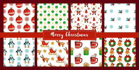vector kawaii Christmas collection