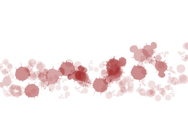 Drawing of blood splash on the white background