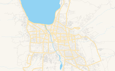Printable street map of Palu, Indonesia