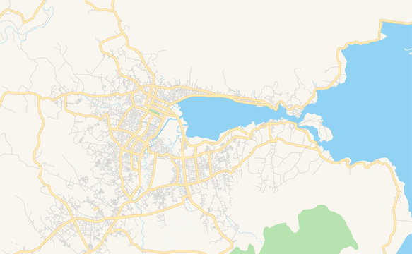 Printable street map of Kendari, Indonesia