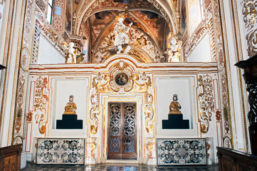 The antique church of the charterhouse of Saint Lorenzo, Padula, Salerno, Italy