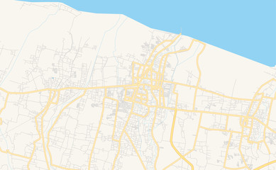 Printable street map of Pekalongan, Indonesia