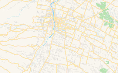 Printable street map of Kediri, Indonesia