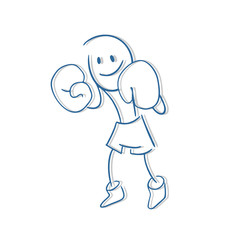 boxer man draw