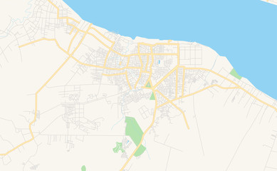 Printable street map of Dumai, Indonesia