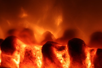 decorative fireplace in the interior of the room