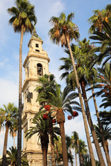 Bell tower of Shrine in Pompei city