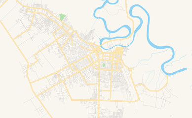 Printable street map of Palangka Raya, Indonesia
