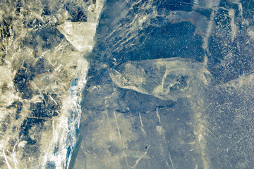Abstract frozen water.Ice texture winter background