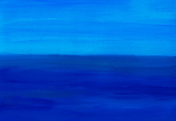 Naklejka na ściany i meble Abstract blue art painting background texture