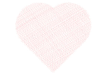 Corazón hecho con trazos sobre fondo blanco.