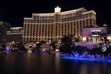 Poster Bellagio hotel during the night © willeye